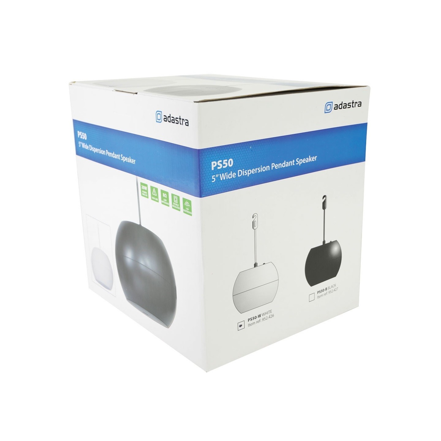 Adastra Pendant Speakers - PS50-W - 5'' 952.426UK White — Buy in Cyprus with Fast Delivery