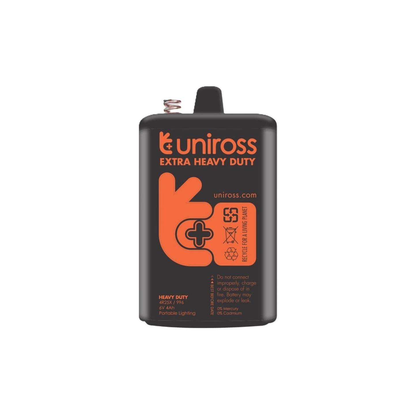 Uniross Zinc Carbon Battery - 4R25 - 6V, 1pc — Buy in Cyprus with Fast Delivery