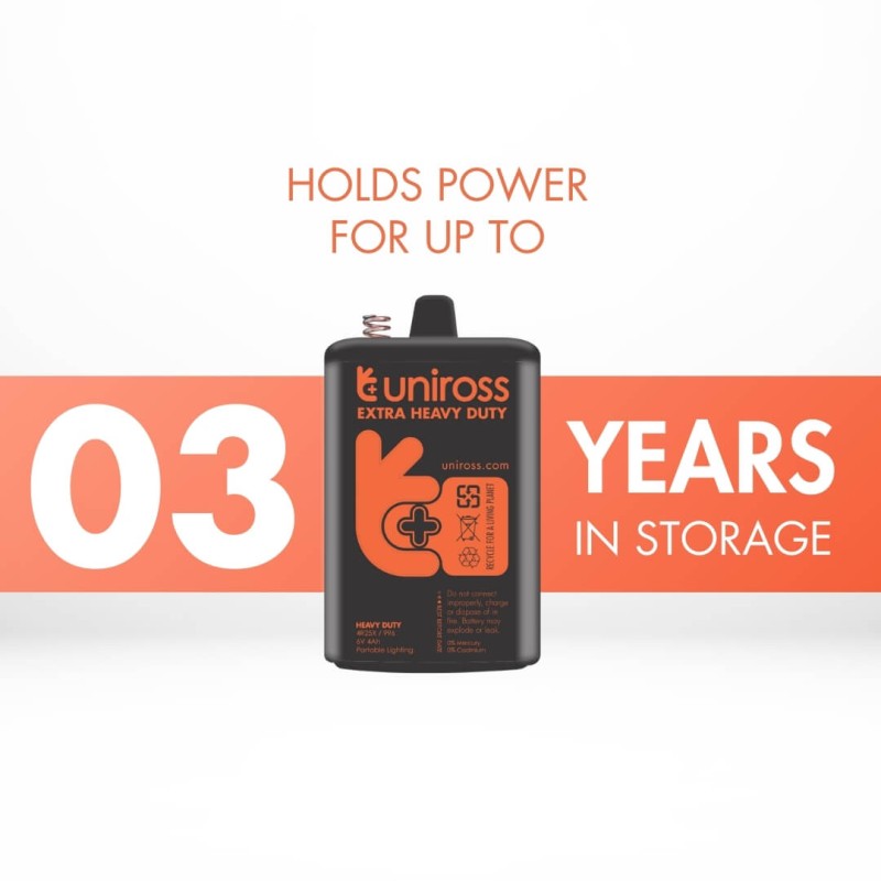 Buy Uniross Zinc Carbon Battery - 4R25 - 6V, 1pc in Cyprus, Nicosia, Limassol, Larnaka, Pafos