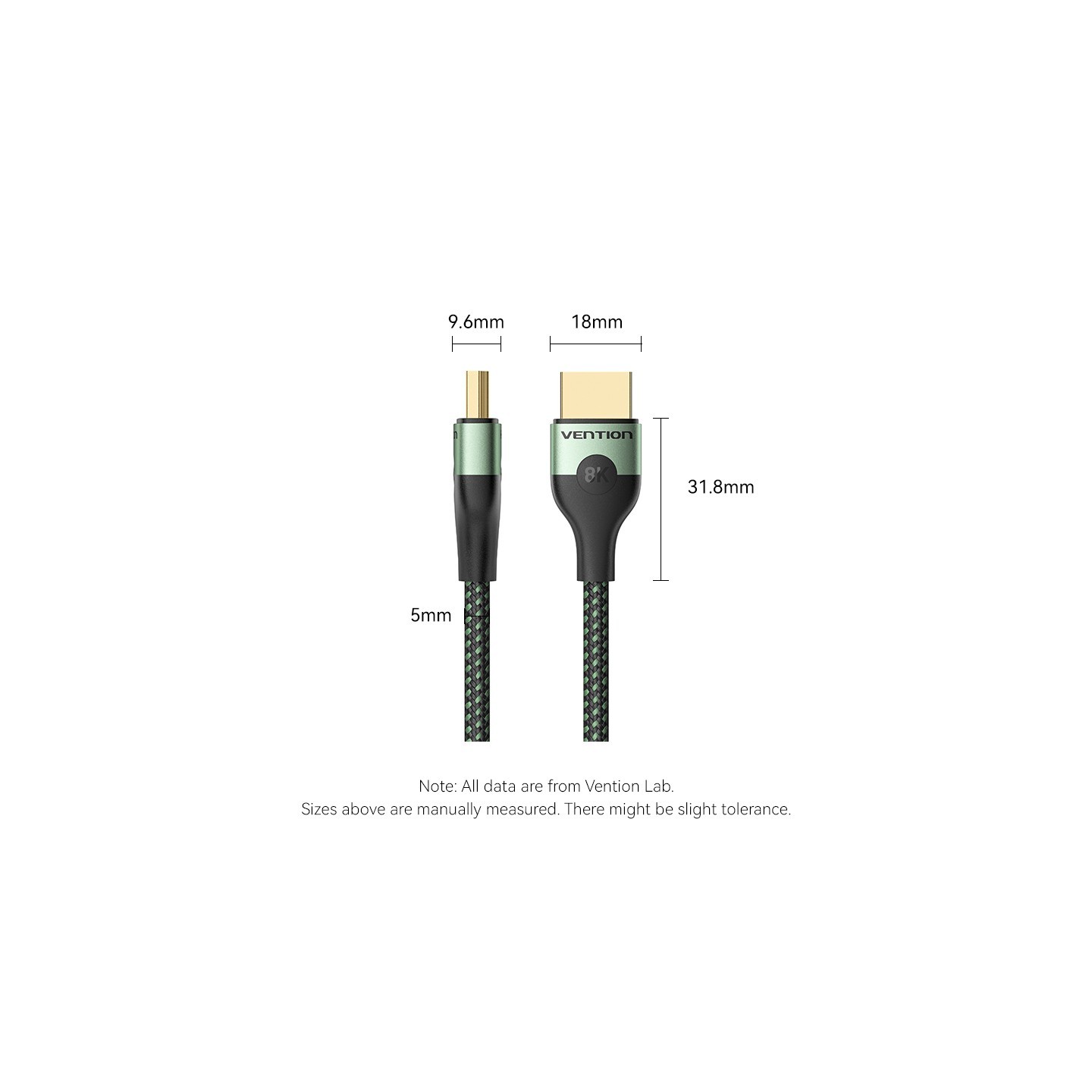 Vention HDMI Cable - ALOGI - 2.1 8K60Hz Braided Ultra Thin 3.0m — Buy in Cyprus with Fast Delivery