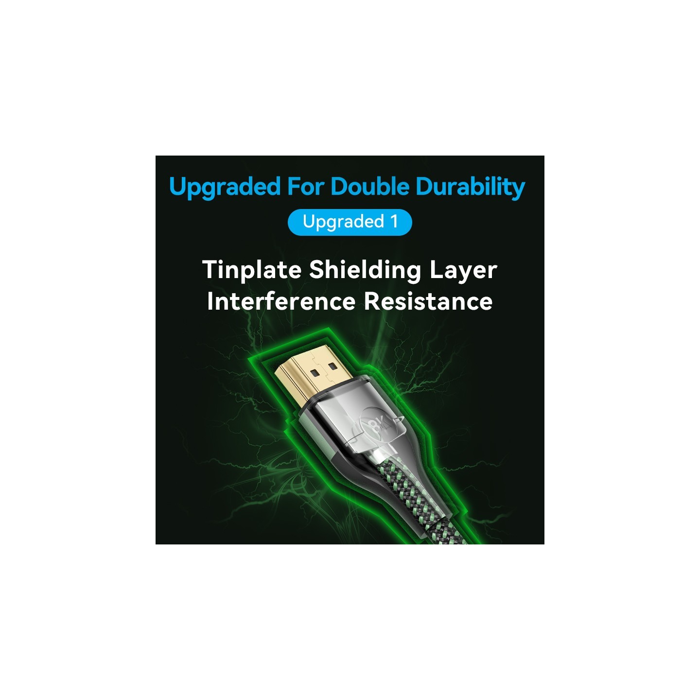 Vention HDMI Cable - ALOGI - 2.1 8K60Hz Braided Ultra Thin 3.0m — Buy in Cyprus with Fast Delivery