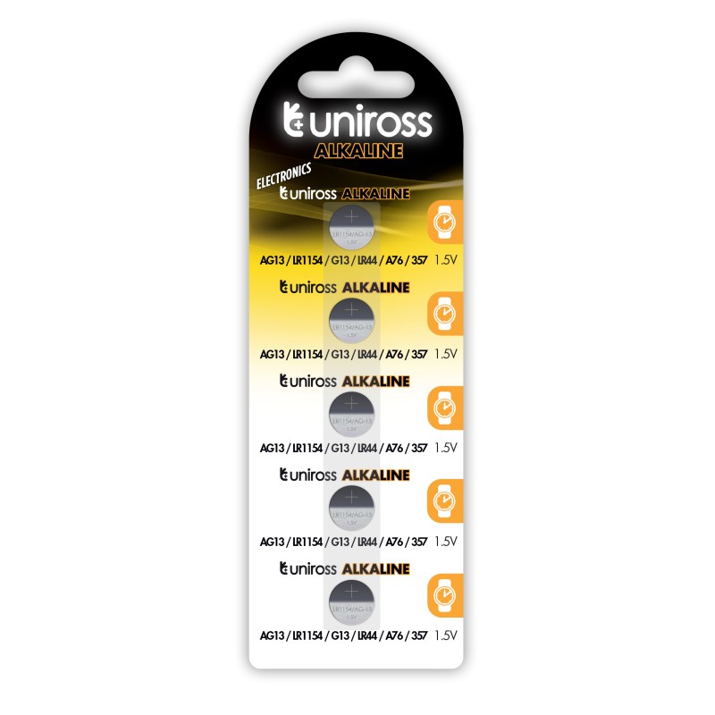 Buy Uniross LR754 AG5 Alkaline Coin Battery - LR48 - (5pack) in Cyprus, Nicosia, Limassol, Larnaka, Pafos