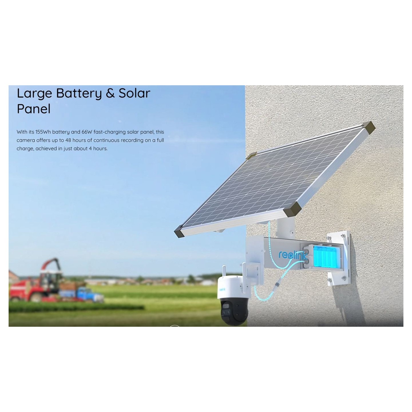 Reolink Outdoor Battery Camera - BP4G - 4K Trackmix LTE With Solar Panel Plus (G790) (Hard Bundle)