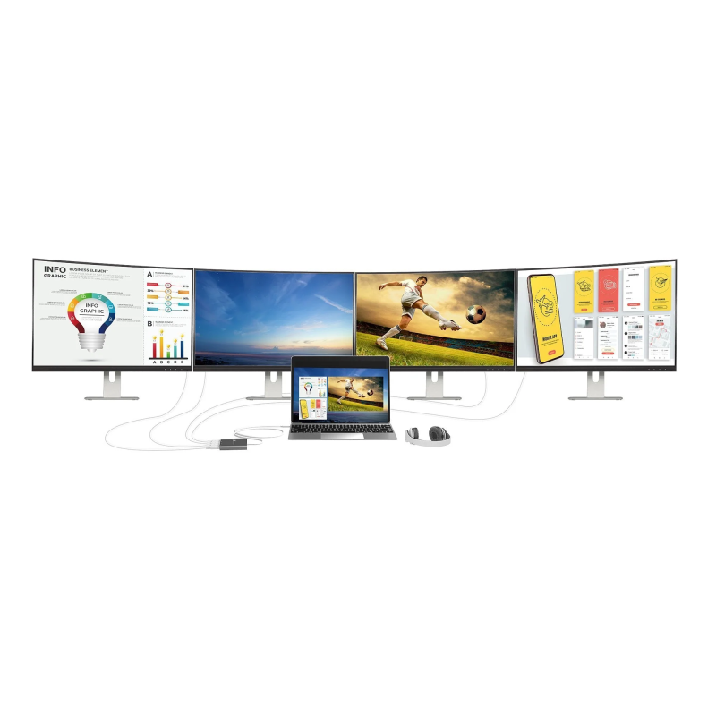 Buy j5create Converter USB-C to 4-Port HDMI Multi-Monitor - JCA366 - Converter U... in Cyprus, Nicosia, Limassol, Larnaka, Pafos