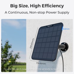 Buy Reolink BPS Solar Panel 2 for Reolink Battery Cameras - Black 6W (Type C) in Cyprus, Nicosia, Limassol, Larnaka, Pafos