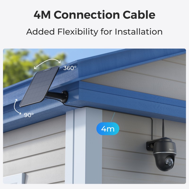 Buy Reolink BPS Solar Panel 2 for Reolink Battery Cameras - Black 6W (Type C) in Cyprus, Nicosia, Limassol, Larnaka, Pafos