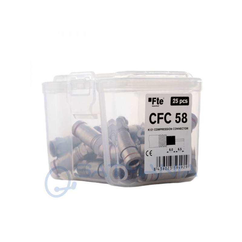 Buy FTE Compression F-Connectors - CFC58 - 5mm in Cyprus, Nicosia, Limassol, Larnaka, Pafos