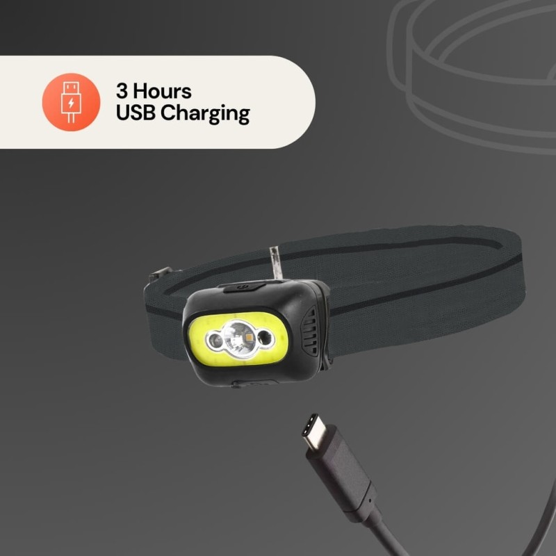 Buy Uniross ProLite Headlamp - 350 Lumens - 3M Sensor - USB Charging in Cyprus, Nicosia, Limassol, Larnaka, Pafos