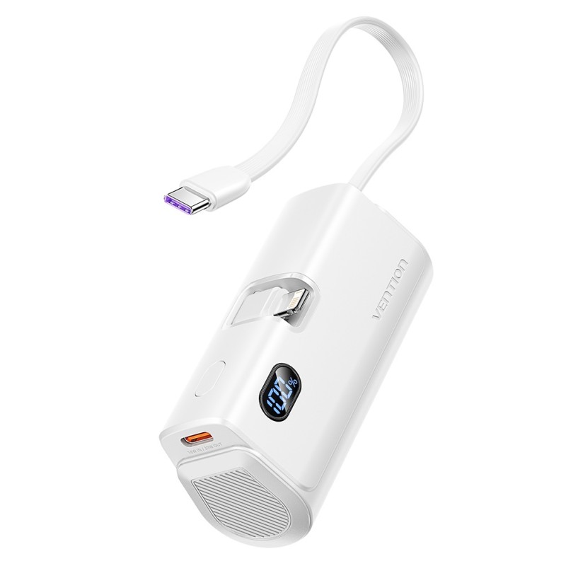 Buy Vention Powerbank - FHRW0 - 4800mAh, 22.5W, Foldable, Lightning, White in Cyprus, Nicosia, Limassol, Larnaka, Pafos