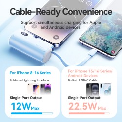 Buy Vention Powerbank - FHRW0 - 4800mAh, 22.5W, Foldable, Lightning, White in Cyprus, Nicosia, Limassol, Larnaka, Pafos