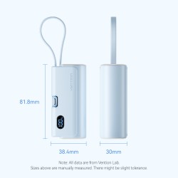 Buy Vention Powerbank - FHRW0 - 4800mAh, 22.5W, Foldable, Lightning, White in Cyprus, Nicosia, Limassol, Larnaka, Pafos