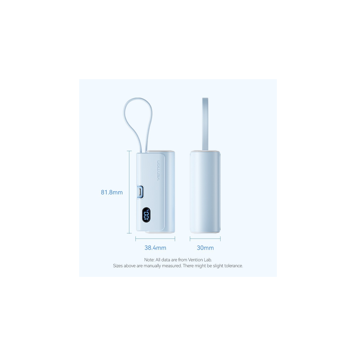 Vention Powerbank - FHRW0 - 4800mAh, 22.5W, Foldable, Lightning, White — Buy in Cyprus with Fast Delivery