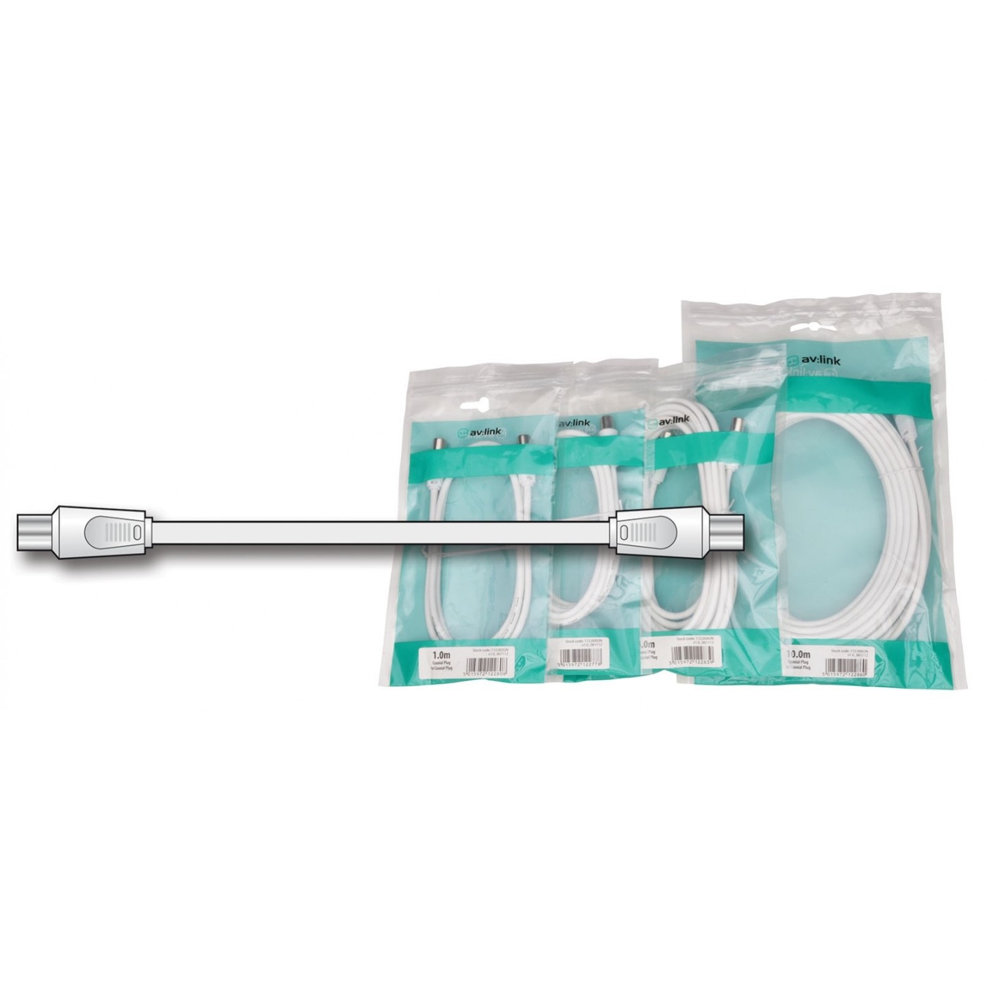 AV:link Coaxial Plug to Plug - 112.002UK - 1.0m — Buy in Cyprus with Fast Delivery