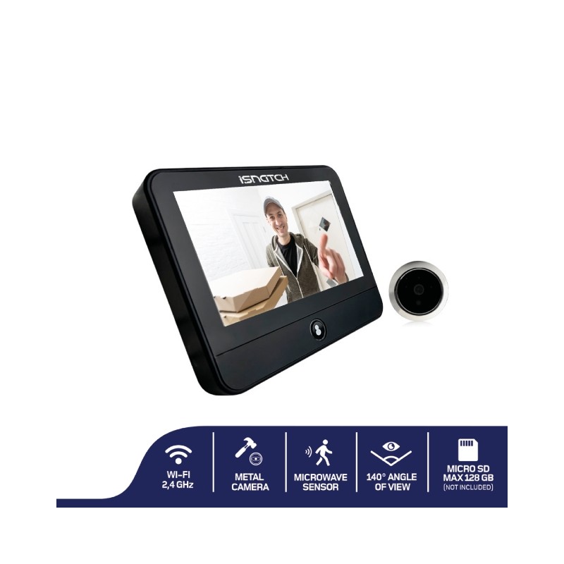 Buy GBC HeyDoor Smart WiFi Peephole with Monitor - 4.3'' - 4.3'' monitor in Cyprus, Nicosia, Limassol, Larnaka, Pafos