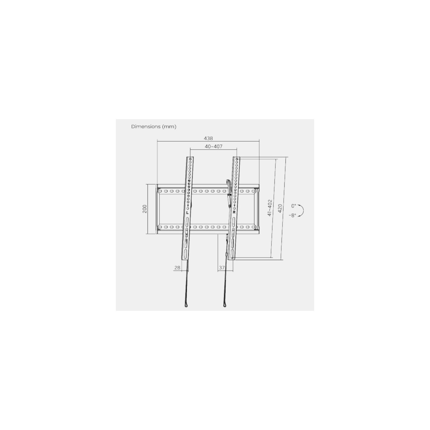 Brateck TV Mount - LP72-44T - 40x40 Tilt 75kg — Buy in Cyprus with Fast Delivery