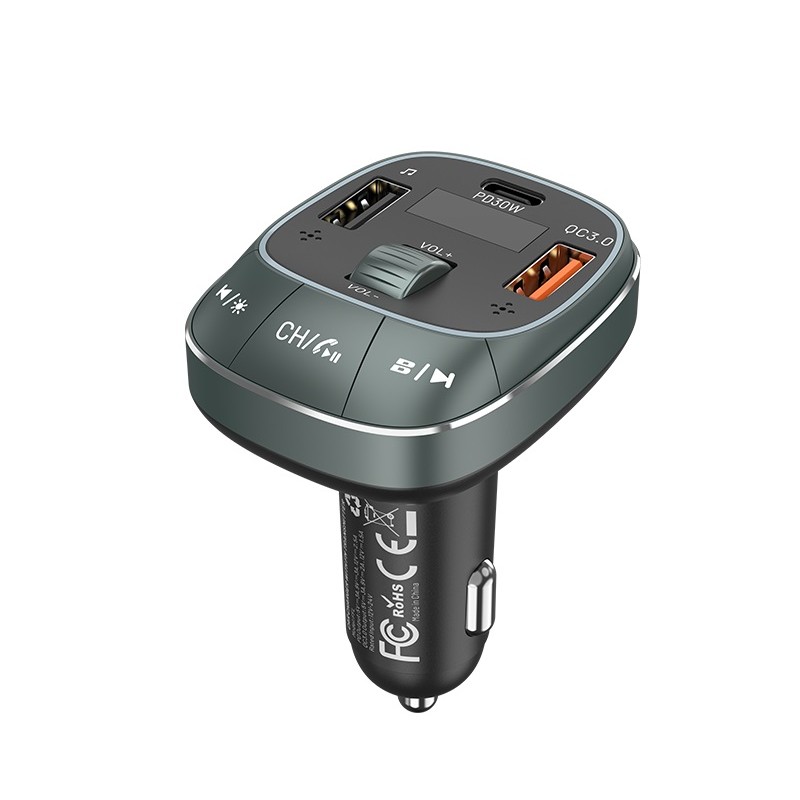 Buy Vention Car FM Transmitter, USB Music Player & Charger - FFLB0 - 3xUSB 30W 1... in Cyprus, Nicosia, Limassol, Larnaka, Pafos