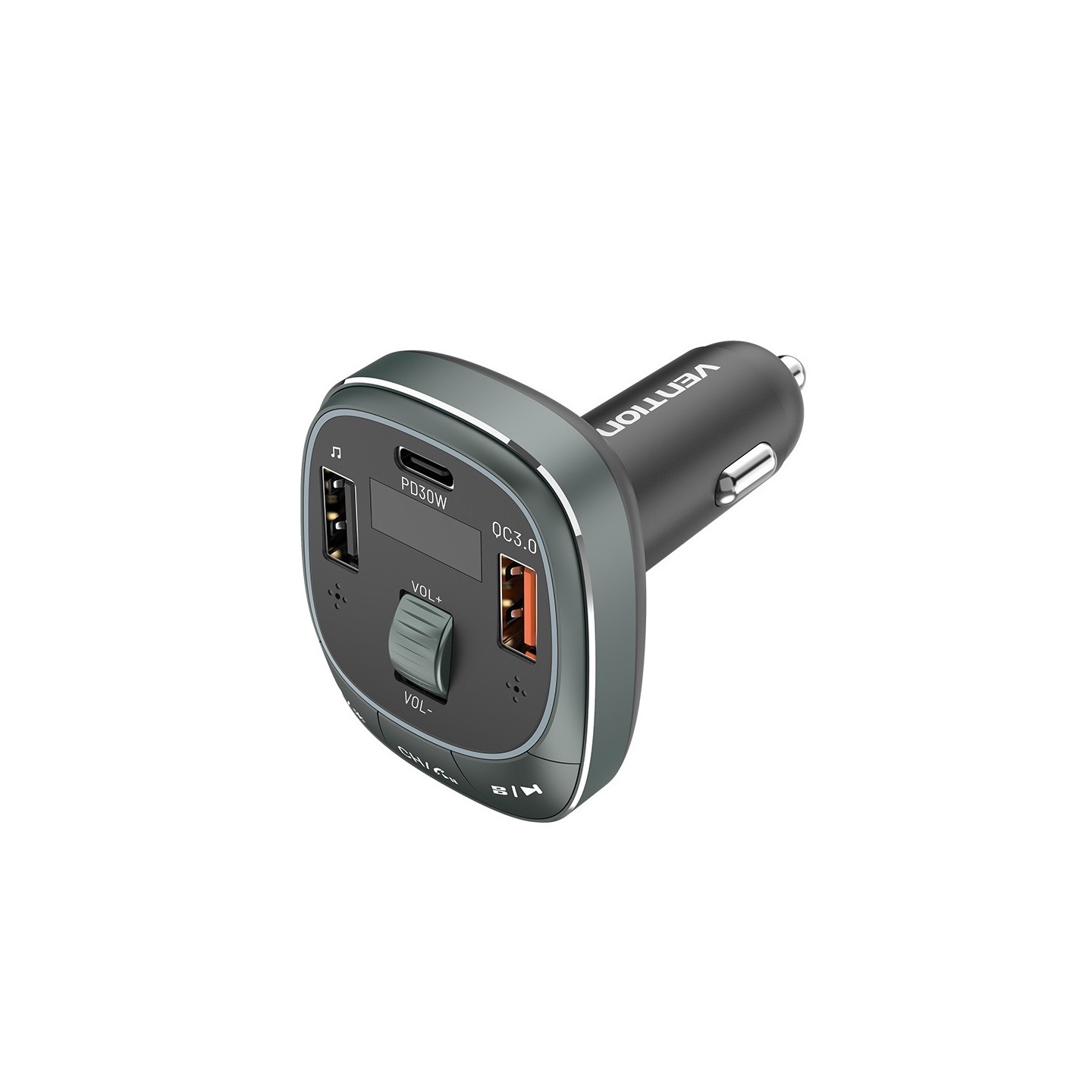 Vention Car FM Transmitter, USB Music Player & Charger - FFLB0 - 3xUSB 30W 18W 5W — Buy in Cyprus with Fast Delivery