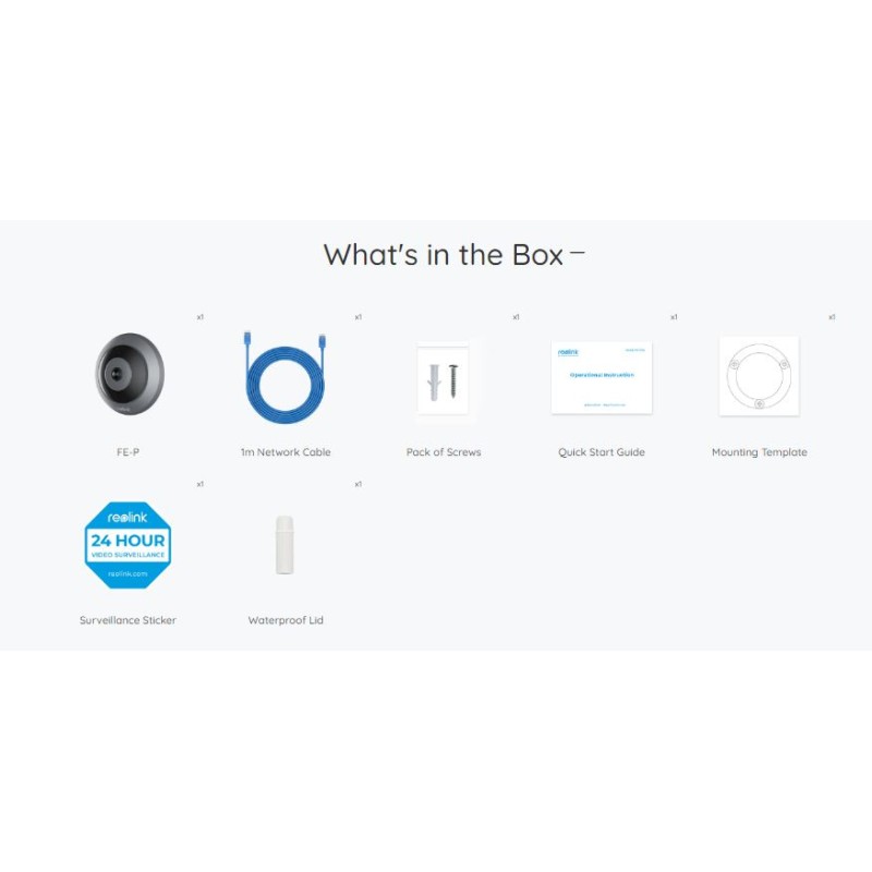 Buy Reolink POE IP Fisheye Camera 6MP Indoor Panoramic - P520 - POE IP Fisheye C... in Cyprus, Nicosia, Limassol, Larnaka, Pafos