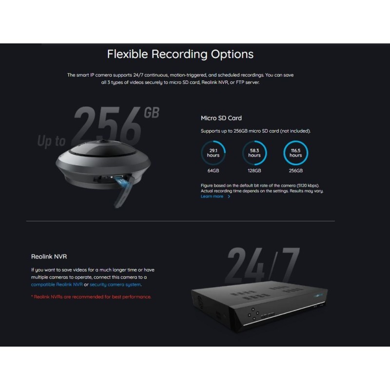 Buy Reolink POE IP Fisheye Camera 6MP Indoor Panoramic - P520 - POE IP Fisheye C... in Cyprus, Nicosia, Limassol, Larnaka, Pafos