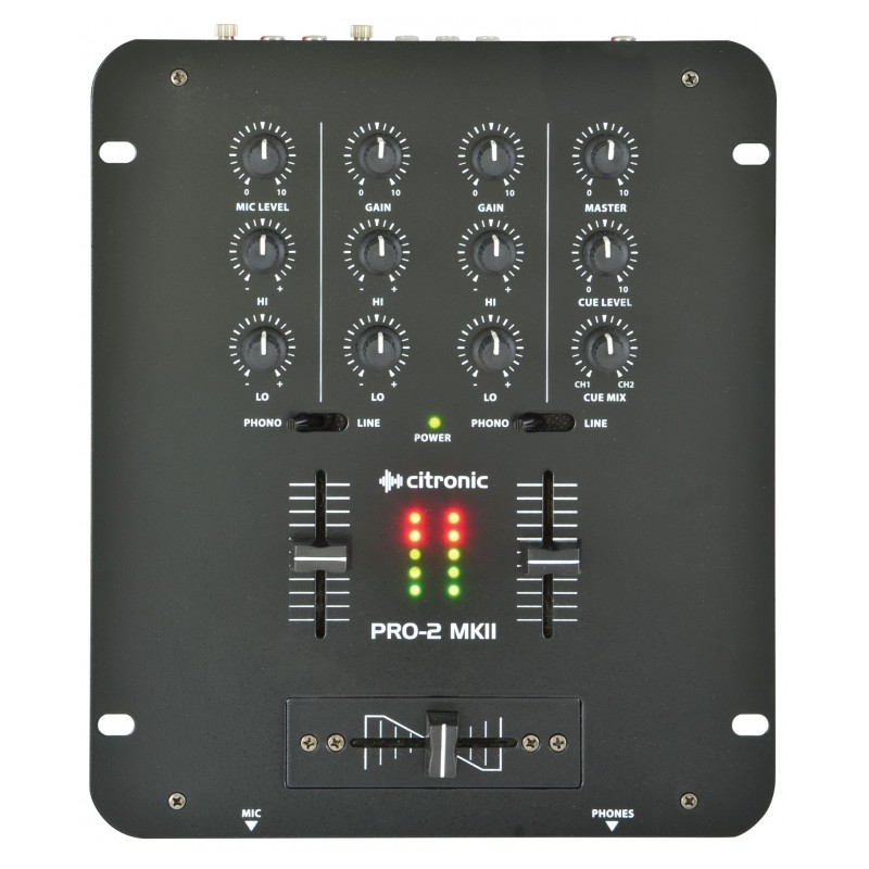 Buy Citronic 2Ch 5 Input Mixer - PRO-2 - Black 172.752UK in Cyprus, Nicosia, Limassol, Larnaka, Pafos