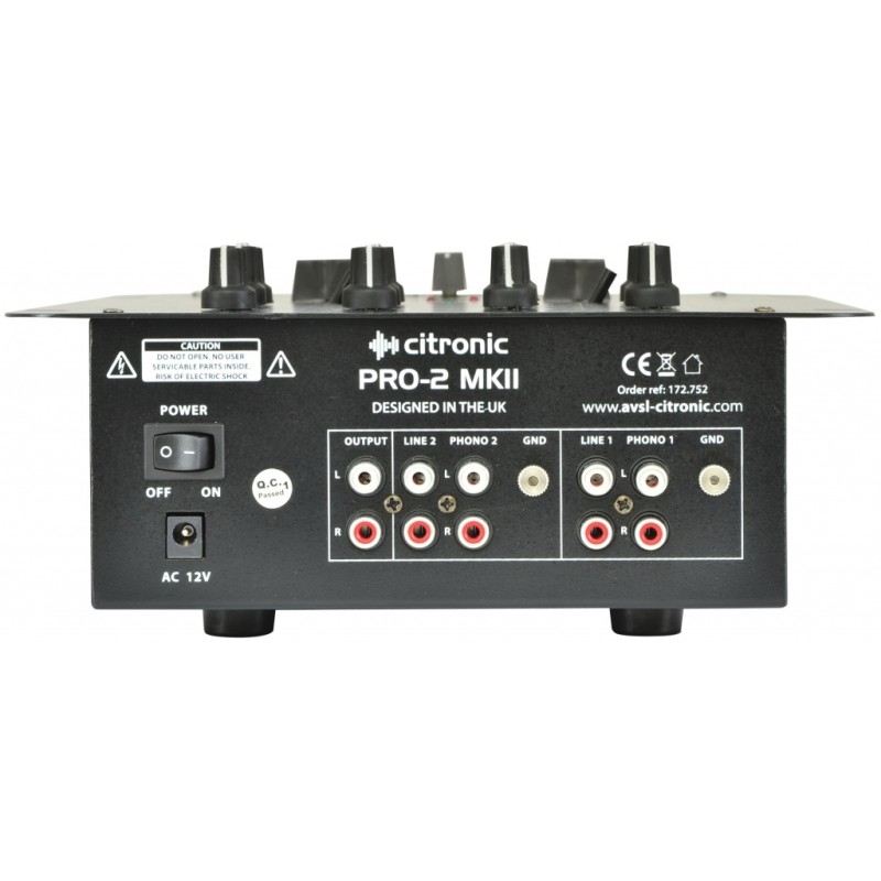 Buy Citronic 2Ch 5 Input Mixer - PRO-2 - Black 172.752UK in Cyprus, Nicosia, Limassol, Larnaka, Pafos