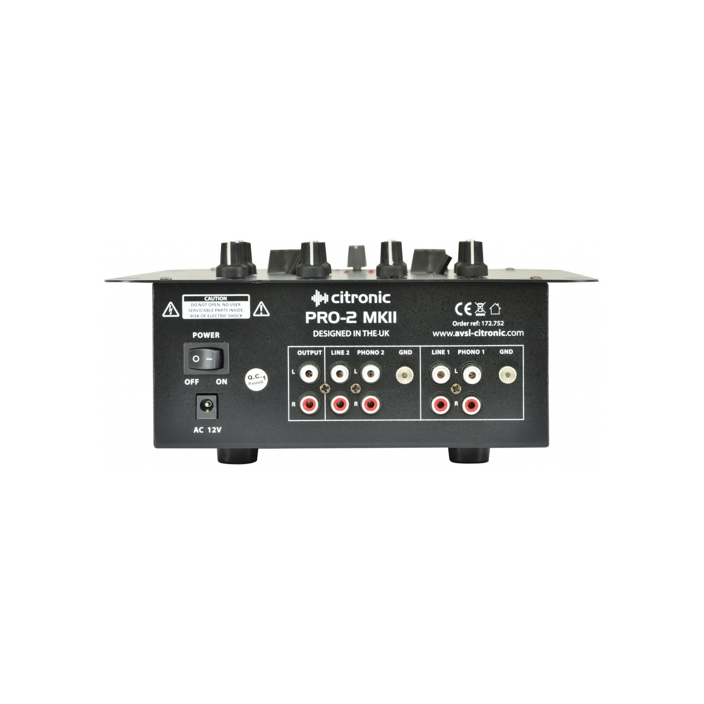 Citronic 2Ch 5 Input Mixer - PRO-2 - Black 172.752UK — Buy in Cyprus with Fast Delivery