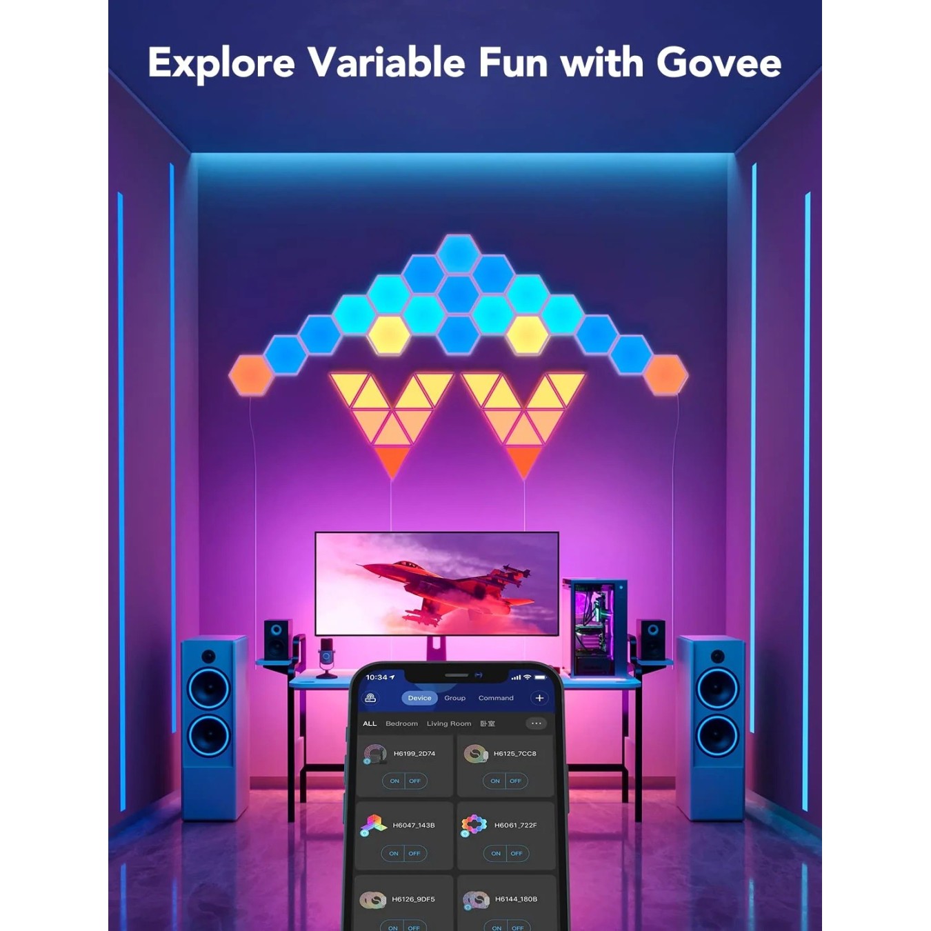 Govee Glide Hexa Light Panels - H1061 - 2pcs — Buy in Cyprus with Fast Delivery