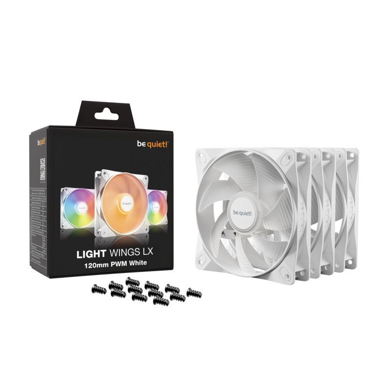 Buy be quiet! Light Wings LX - 120mm PWM Case Fans (3-Pack) - White, ARGB, 1600 RPM in Cyprus, Nicosia, Limassol, Larnaka, Pafos