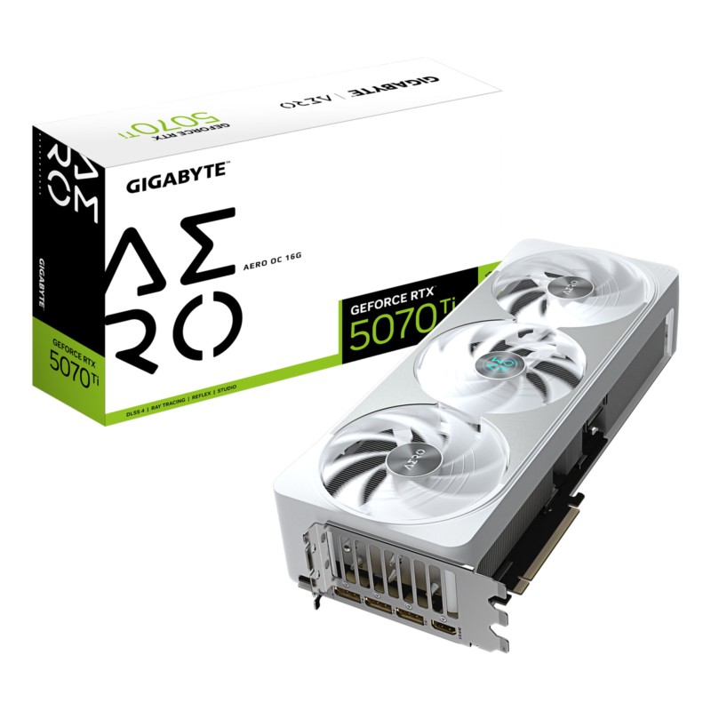 GIGABYTE AERO OC GeForce RTX 5070 Ti White 16GB GDDR7 2588MHz PCIe 5.0 (Boxed) — Buy in Cyprus with Fast Delivery