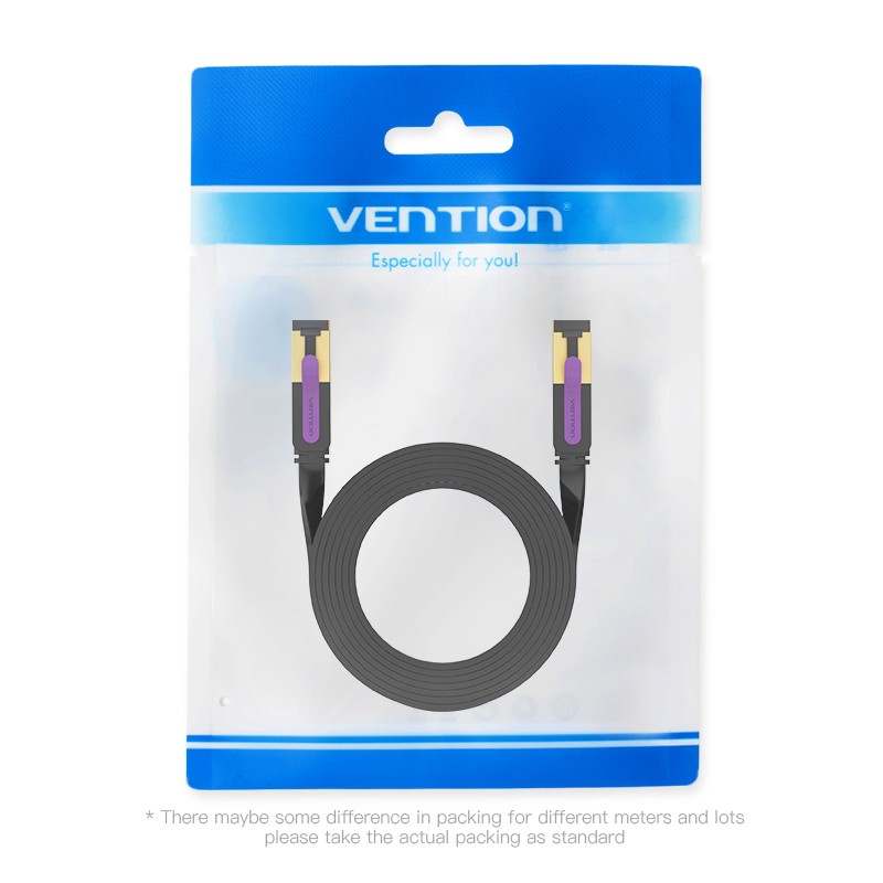 Buy Vention NETWORK Cable - ICABJ - CAT7 Flat 5.0m Black in Cyprus, Nicosia, Limassol, Larnaka, Pafos