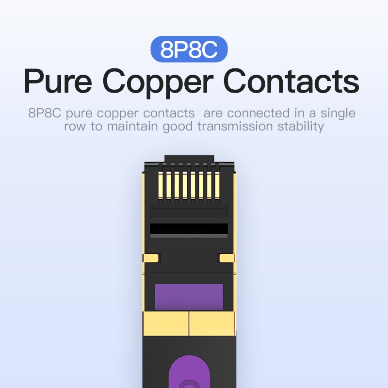 Buy Vention NETWORK Cable - ICABJ - CAT7 Flat 5.0m Black in Cyprus, Nicosia, Limassol, Larnaka, Pafos