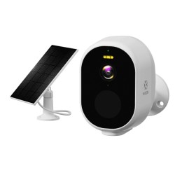 Buy WOOX Outdoor Battery Camera - R4252 - 3MP with Solar Panel-White in Cyprus, Nicosia, Limassol, Larnaka, Pafos