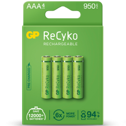 Buy GP ReCyko+ Recharg Batteries - 656.161UK - AAA 950mah 4pcs in Cyprus, Nicosia, Limassol, Larnaka, Pafos