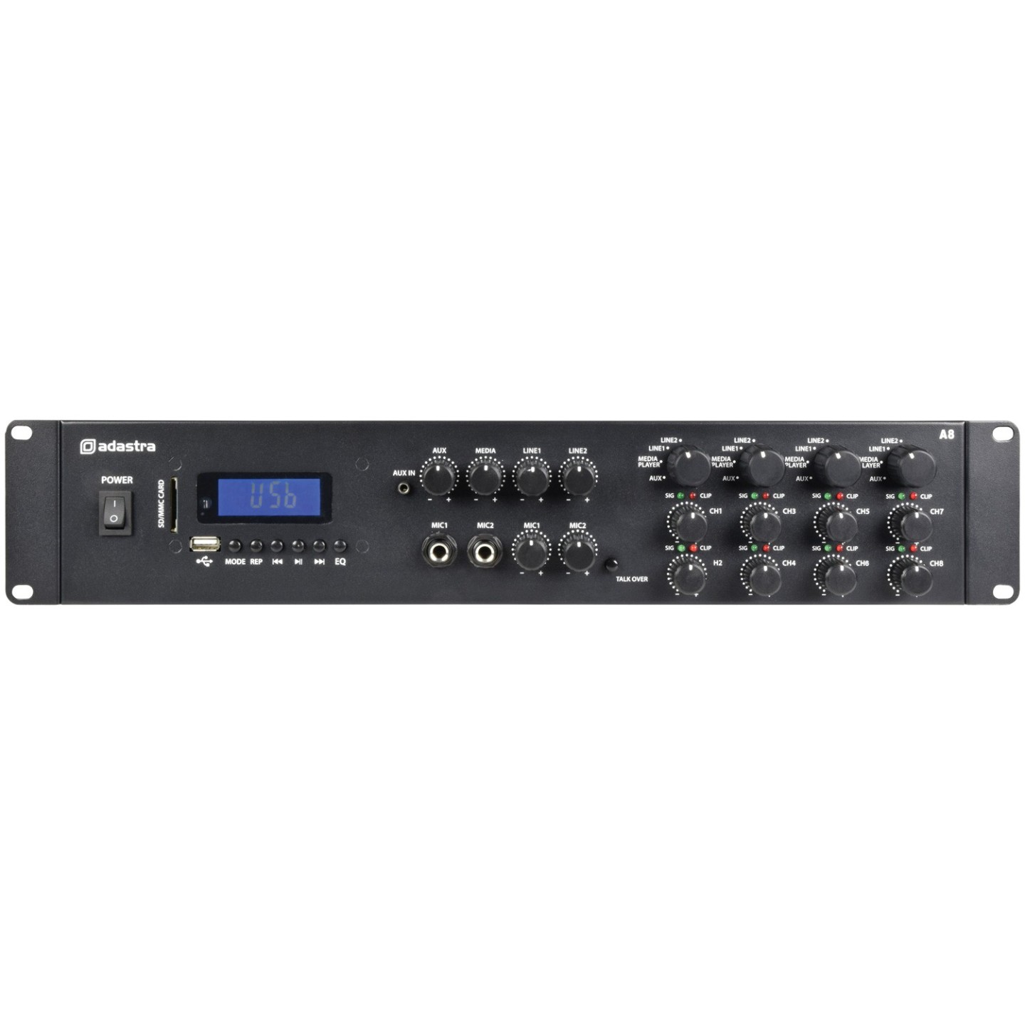 Adastra A8 4 x Independent Stereo Zones Amplfier - 953.408UK - 8x200W USB BT FM — Buy in Cyprus with Fast Delivery