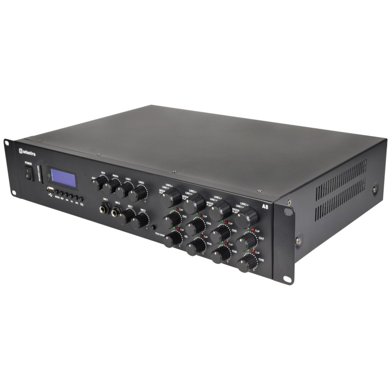 Buy Adastra A8 4 x Independent Stereo Zones Amplfier - 953.408UK - 8x200W USB BT FM in Cyprus, Nicosia, Limassol, Larnaka, Pafos