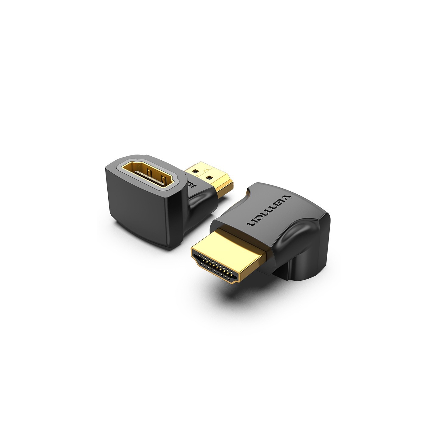 Vention HDMI Right Angle Adaptor Male to Female 90 Degree 4K60Hz AIOB0 — Buy in Cyprus with Fast Delivery