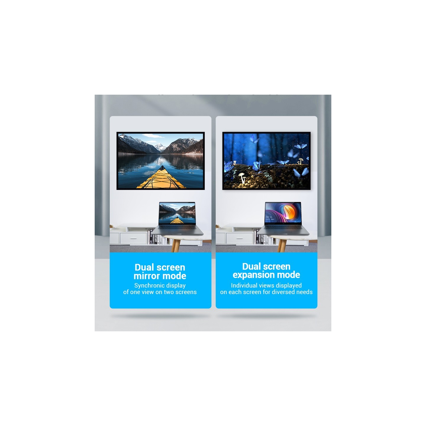 Vention HDMI Right Angle Adaptor Male to Female 90 Degree 4K60Hz AIOB0 — Buy in Cyprus with Fast Delivery