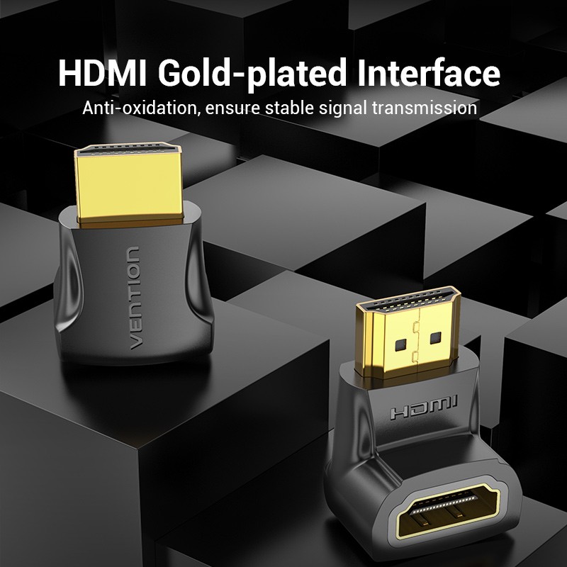 Buy Vention HDMI Right Angle Adaptor Male to Female 90 Degree 4K60Hz AIOB0 in Cyprus, Nicosia, Limassol, Larnaka, Pafos