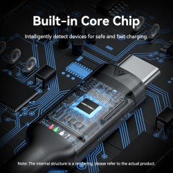 Buy Vention IT Cable USB-C 3.2 Gen2 M-F 0.5m Braided Aluminum Black - TRFBD - US... in Cyprus, Nicosia, Limassol, Larnaka, Pafos