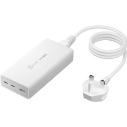 Buy j5create 185W Laptop GaN Charger PD3.1 2xUSB-C 1xUSB-A (UK Plug) JUP37185W in Cyprus, Nicosia, Limassol, Larnaka, Pafos
