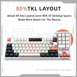 Thunderobot KG3089 89-Key White Mechanical Gaming Keyboard Red Switch (Boxed) — Buy in Cyprus with Fast Delivery