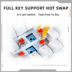 Buy Thunderobot White Mechanical Gaming Keyboard 89 Red Switch Keys - KG3089 - W... in Cyprus, Nicosia, Limassol, Larnaka, Pafos