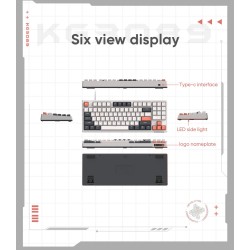 Buy Thunderobot White Mechanical Gaming Keyboard 89 Red Switch Keys - KG3089 - W... in Cyprus, Nicosia, Limassol, Larnaka, Pafos