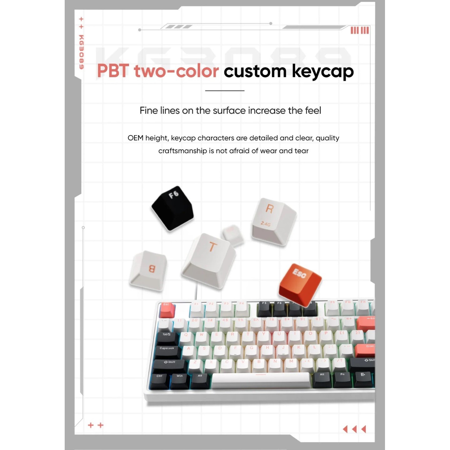 Thunderobot KG3089 89-Key White Mechanical Gaming Keyboard Red Switch (Boxed) — Buy in Cyprus with Fast Delivery