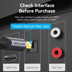 Buy Vention AUDIO Optical Cable - BKDBI - 90-Degree Aluminium 3.0m Black in Cyprus, Nicosia, Limassol, Larnaka, Pafos