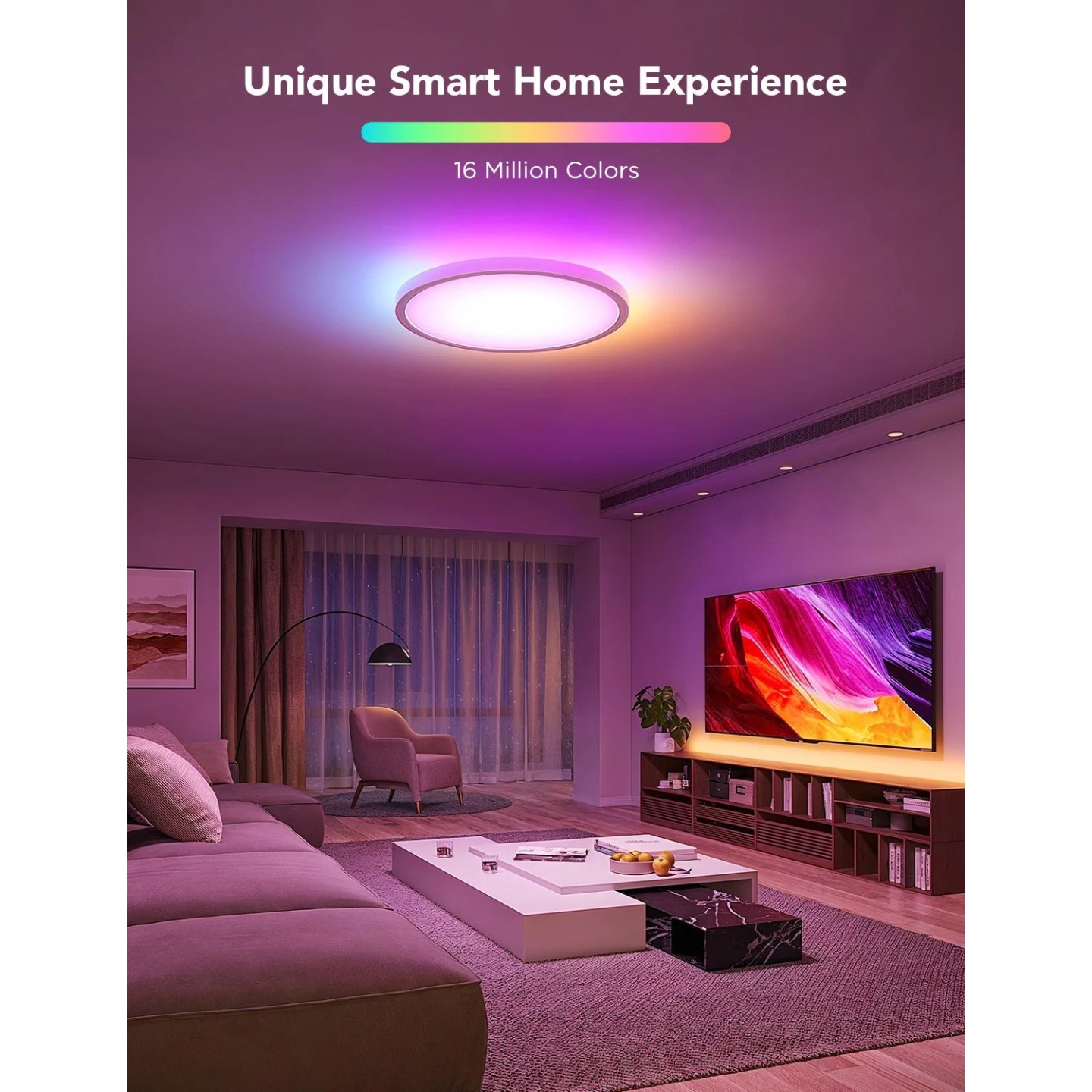 Govee Lamp Ceiling Smart LED 12inch Round Light RGBWW + RGBIC H80A1C01 — Buy in Cyprus with Fast Delivery