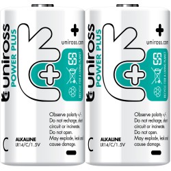 Buy Uniross C Power Plus Alkaline Batteries - 2 Pcs in Cyprus, Nicosia, Limassol, Larnaka, Pafos