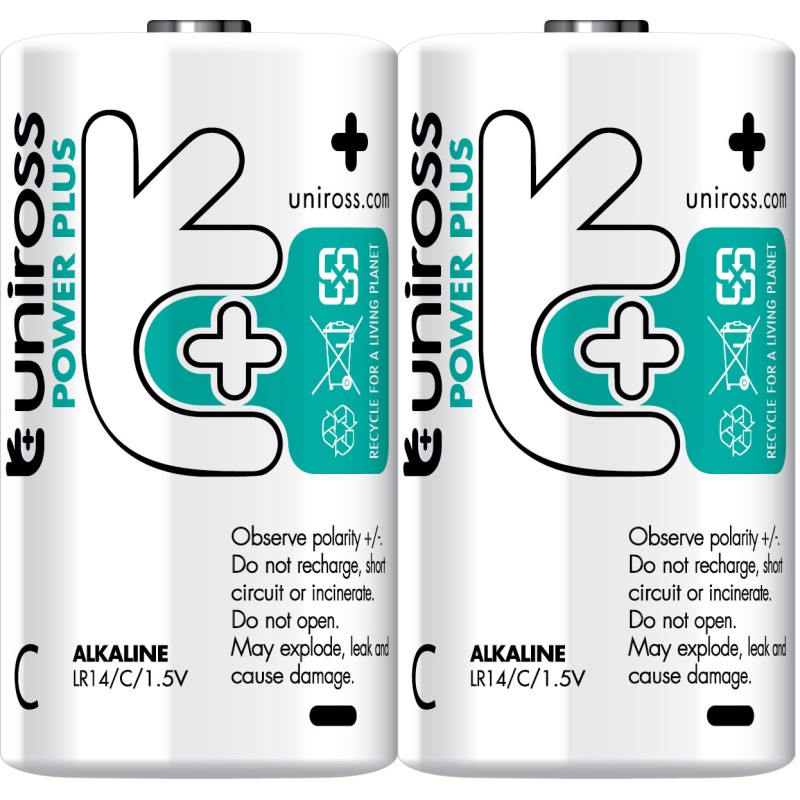 Buy Uniross C Power Plus Alkaline Batteries - 2 Pcs in Cyprus, Nicosia, Limassol, Larnaka, Pafos
