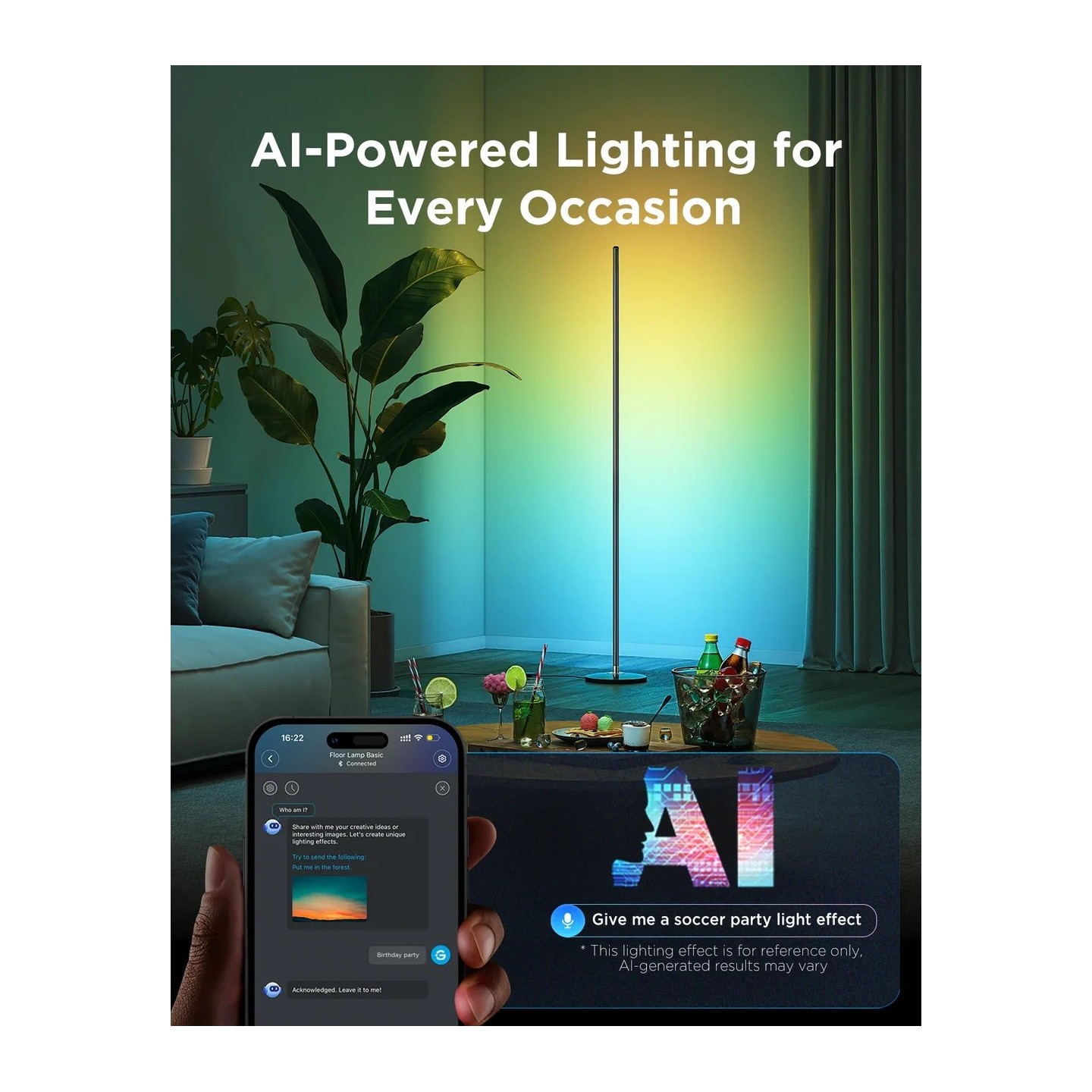 Govee Floor Lamp Lite Smart RGBICW Corner Lamp - Floor Lamp, Matter — Buy in Cyprus with Fast Delivery