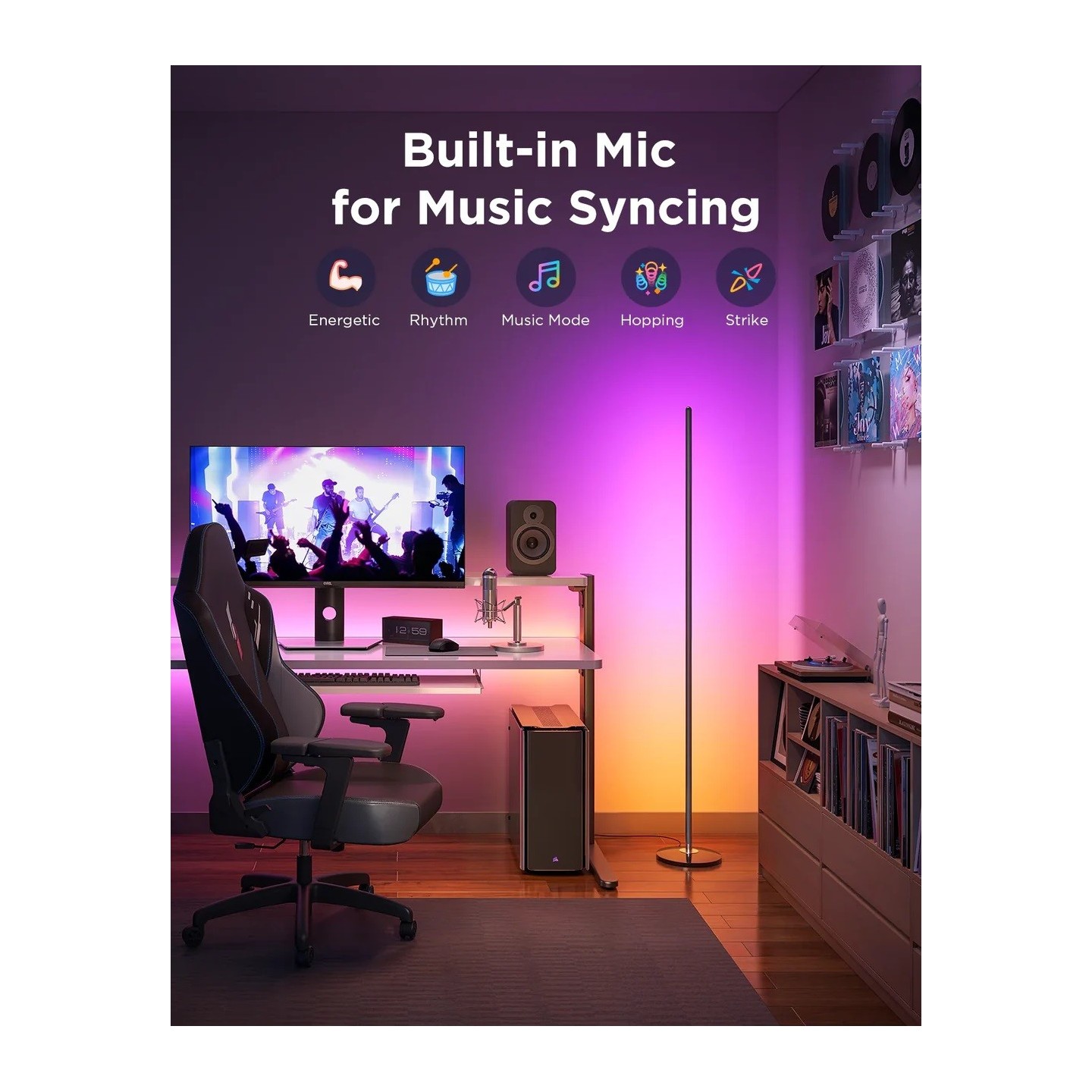 Govee Floor Lamp Lite Smart RGBICW Corner Lamp - Floor Lamp, Matter — Buy in Cyprus with Fast Delivery